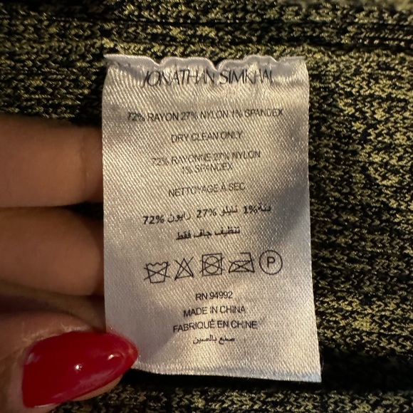 Sold.   JONATHAN SIMKHAI ribbed knit dress M green - Picture 4 of 7